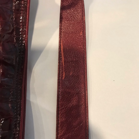 Brighton Large Cherry crocodile textured patent leather handbag bag purse - Picture 16 of 16